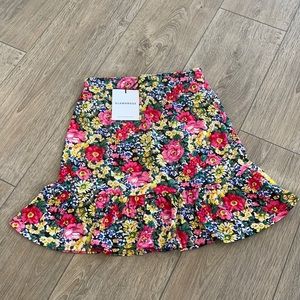 Glamorous Flare Floral Skirt Size 2